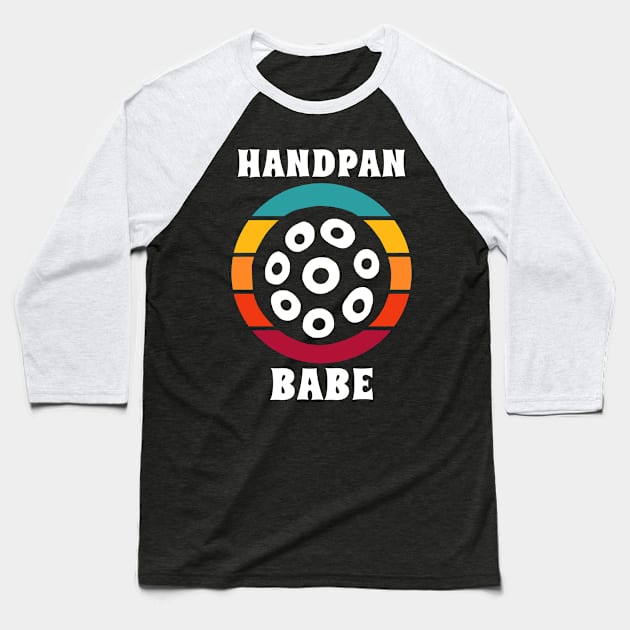 Handpan Babe Baseball T-Shirt by coloringiship